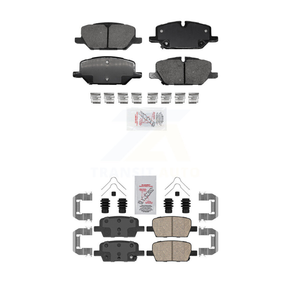 Front Rear Ceramic Disc Brake Pads Kit For 2021-2022 Chevrolet Camaro LT LS with 2.0L KNF-101596