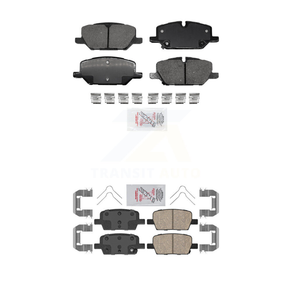 Front Rear Ceramic Disc Brake Pads Kit For 2021-2022 Chevrolet Camaro LT LS with 2.0L KNF-101597