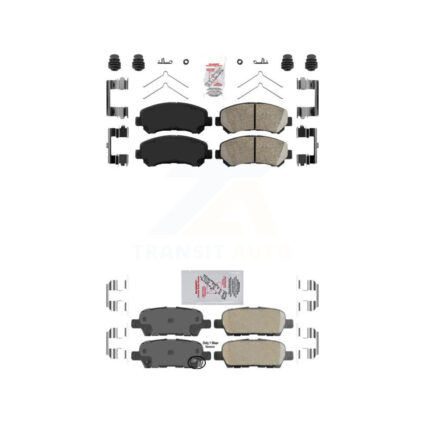 Front Rear Ceramic Disc Brake Pads Kit For Nissan Rogue Sentra Maxima Juke Select KNF-101598