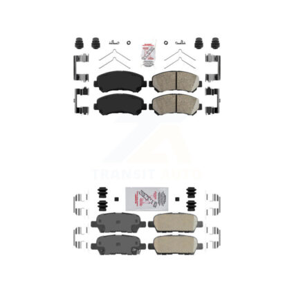 Front Rear Ceramic Disc Brake Pads Kit For Nissan Rogue Sentra Maxima Juke Select KNF-101599