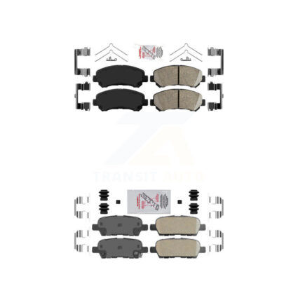 Front Rear Ceramic Disc Brake Pads Kit For Nissan Rogue Sentra Maxima Juke Select KNF-101601