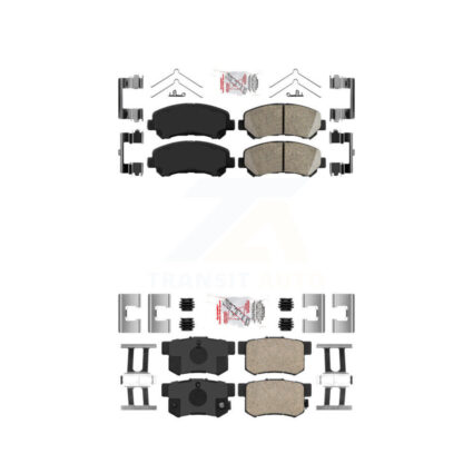 Front Rear Ceramic Disc Brake Pads Kit For 2010-2013 Suzuki Kizashi KNF-101604