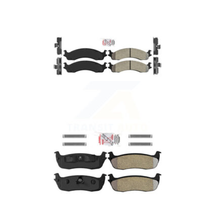 Front Rear Semi-Metallic Disc Brake Pads Kit For Ford F-250 HD KNF-101605