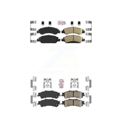 Front Rear Ceramic Disc Brake Pads Kit For Chevrolet GMC Silverado 1500 Sierra Classic KNF-101609