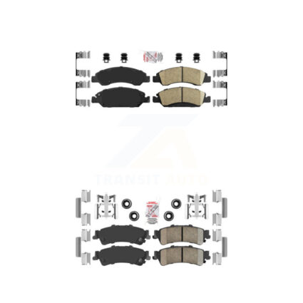 Front Rear Ceramic Disc Brake Pads Kit For Chevrolet GMC Silverado 1500 Sierra Classic KNF-101610