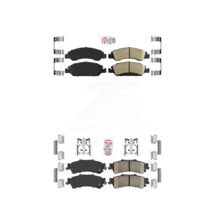 Front Rear Ceramic Disc Brake Pads Kit For Chevrolet GMC Silverado 1500 Sierra Classic KNF-101611