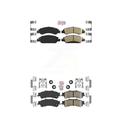 Front Rear Ceramic Disc Brake Pads Kit For Chevrolet GMC Silverado 1500 Sierra Classic KNF-101612