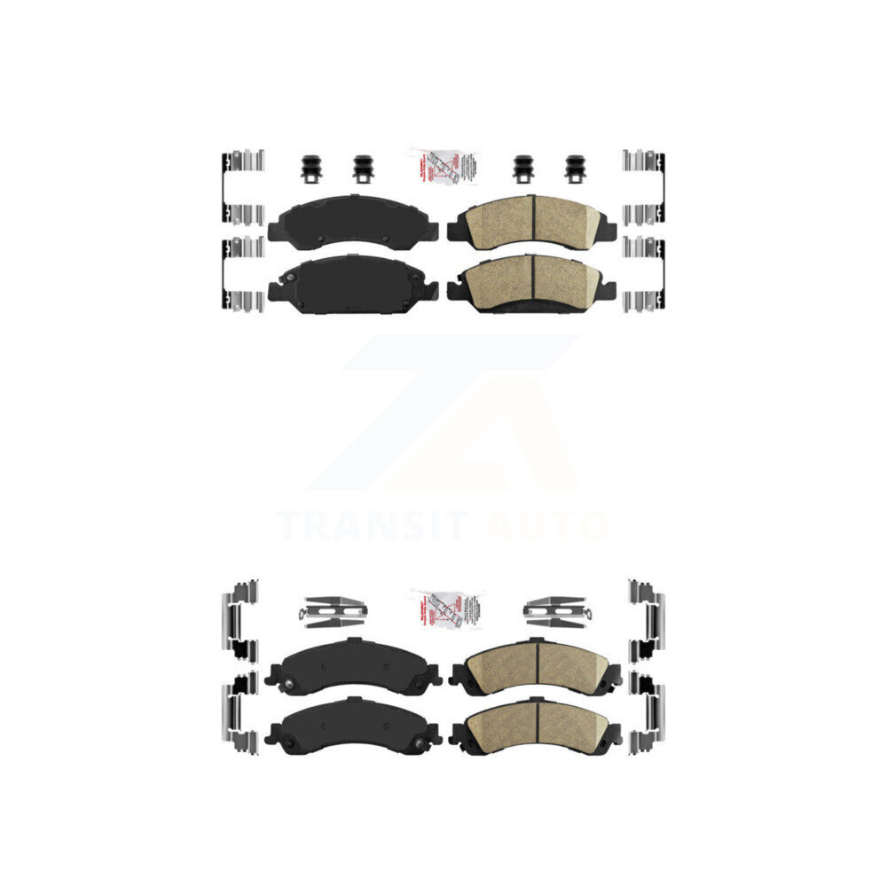 Front Rear Ceramic Disc Brake Pads Kit For 2005-2006 Chevrolet Silverado 1500 GMC Sierra KNF-101615