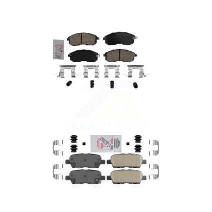 Front Rear Ceramic Disc Brake Pads Kit For Nissan Sentra Altima 350Z INFINITI G35 KNF-101623