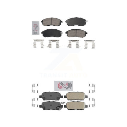 Front Rear Ceramic Disc Brake Pads Kit For Nissan Sentra Altima 350Z INFINITI G35 KNF-101624