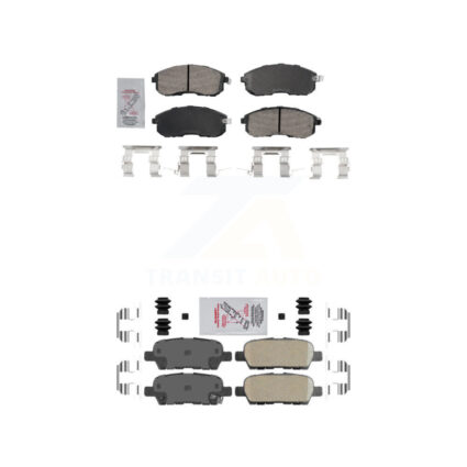 Front Rear Ceramic Disc Brake Pads Kit For Nissan Sentra Altima 350Z INFINITI G35 KNF-101625