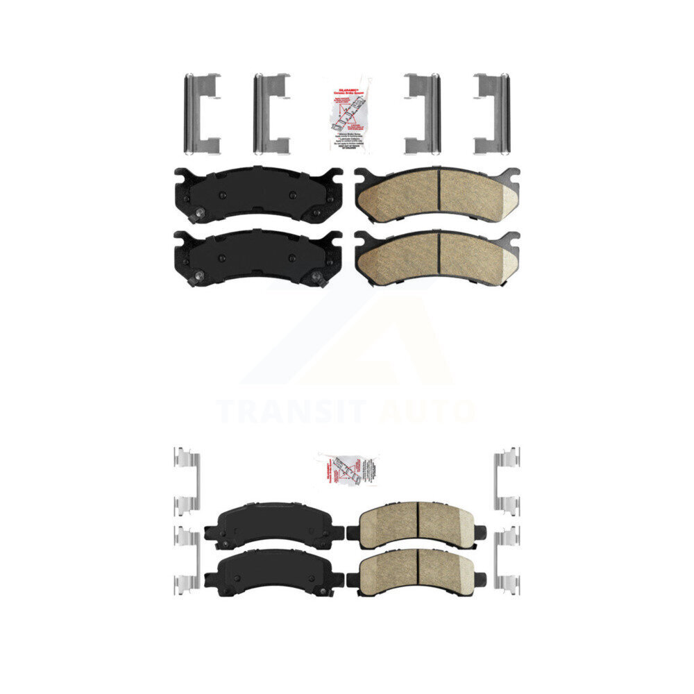 Front Rear Ceramic Disc Brake Pads Kit For 2003-2005 GMC Savana 2500 Chevrolet Express KNF-101626