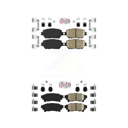 Front Rear Ceramic Disc Brake Pads Kit For 2014 Lexus IS250 C F Sport KNF-101654