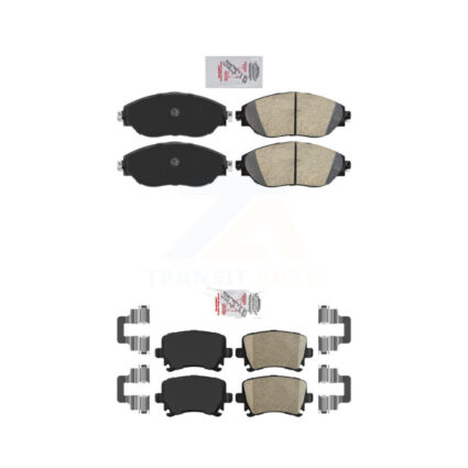 Front Rear Ceramic Disc Brake Pads Kit For Volkswagen GTI CC KNF-101657