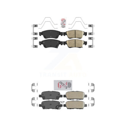 Front Rear Ceramic Disc Brake Pads Kit For INFINITI G35 Q60 With Single Piston Caliper KNF-101660