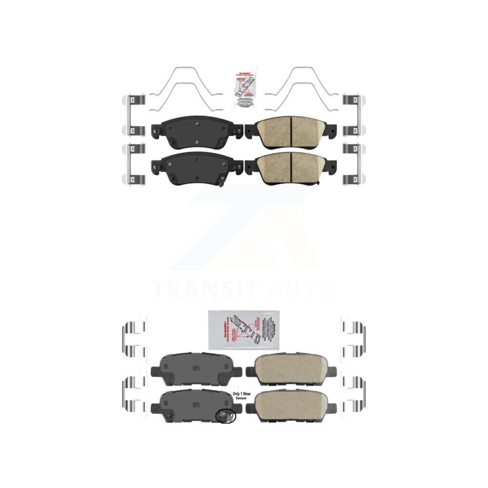 Front Rear Ceramic Disc Brake Pads Kit For INFINITI G35 Q60 With Single Piston Caliper KNF-101660