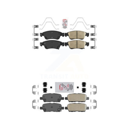 Front Rear Ceramic Disc Brake Pads Kit For INFINITI G35 Q60 With Single Piston Caliper KNF-101661