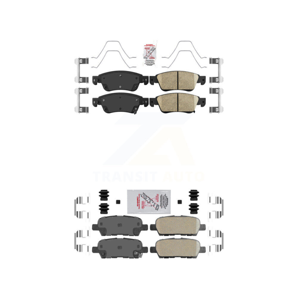 Front Rear Ceramic Disc Brake Pads Kit For INFINITI G35 Q60 With Single Piston Caliper KNF-101661