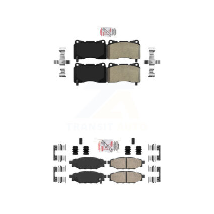 Front Semi-Metallic Rear Ceramic Disc Brake Pads Kit For Subaru WRX KNF-101666