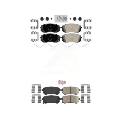 Front Rear Ceramic Disc Brake Pads Kit For 15-16 Hyundai Sonata With Manual Parking KNF-101676