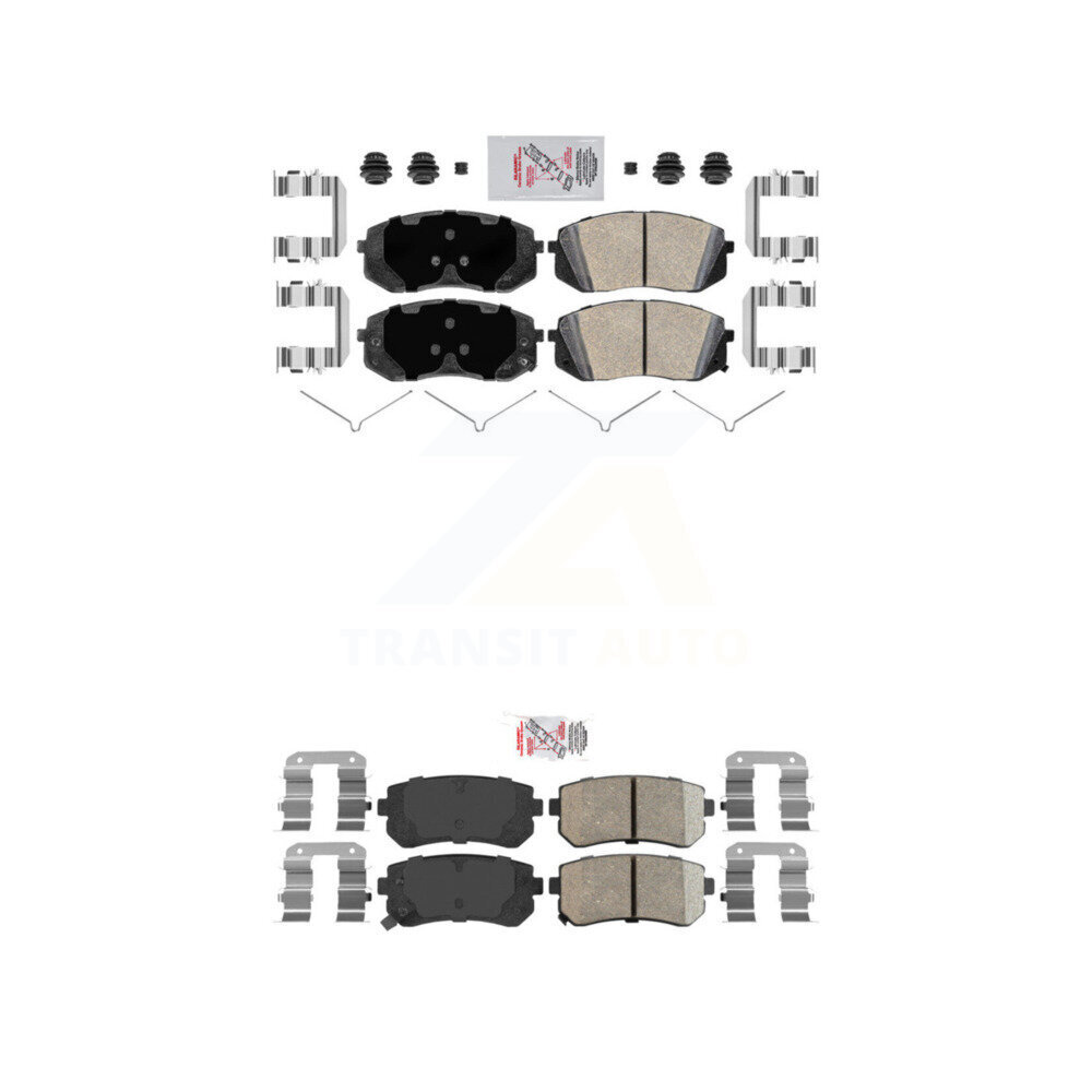 Front Rear Ceramic Disc Brake Pads Kit For 15-16 Hyundai Sonata With Manual Parking KNF-101676