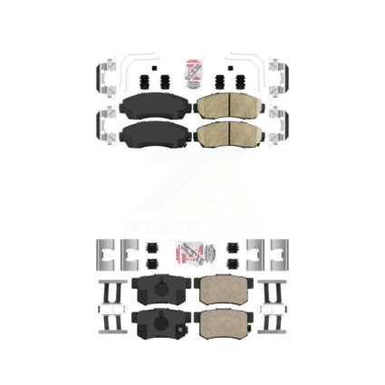Front Rear Ceramic Disc Brake Pads Kit For Honda Civic Acura RDX KNF-101681
