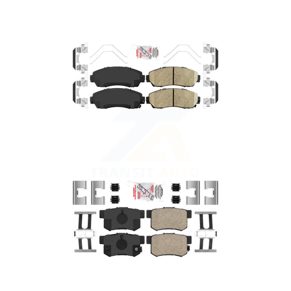 Front Rear Ceramic Disc Brake Pads Kit For Honda Civic Acura RDX KNF-101682