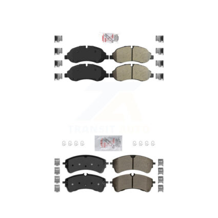 Front Rear Semi-Metallic Disc Brake Pads Kit For Ford Transit-250 Transit-150 Transit-350 KNF-101687