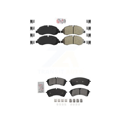Front Rear Semi-Metallic Disc Brake Pads Kit For Ford Transit-250 Transit-150 Transit-350 KNF-101688