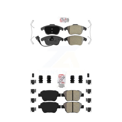 Front Rear Semi-Metallic Disc Brake Pads Kit For 2012-2014 Volkswagen Passat KNF-101700