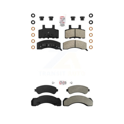 Front Rear Semi-Metallic Disc Brake Pads Kit For 1994 GMC C3500 DRW; From VIN# RJ107933 KNF-101705