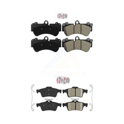 Front Semi-Metallic Rear Ceramic Disc Brake Pads Kit For 2017 Mercedes-Benz G550 4×4 KNF-101720