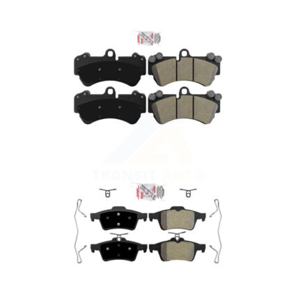 Front Rear Semi-Metallic Disc Brake Pads Kit For 2017 Mercedes-Benz G550 4×4 KNF-101721