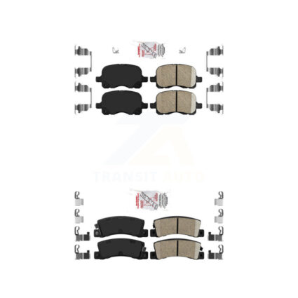 Front Rear Ceramic Disc Brake Pads Kit For 2002 Chevrolet Prizm KNF-101722