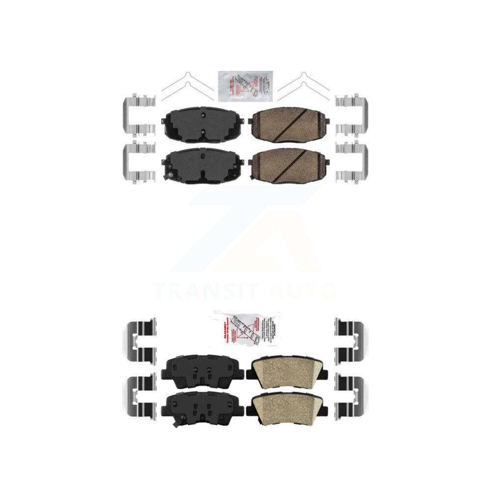 Front Rear Ceramic Disc Brake Pads Kit For 2014-2016 Kia Soul KNF-101728