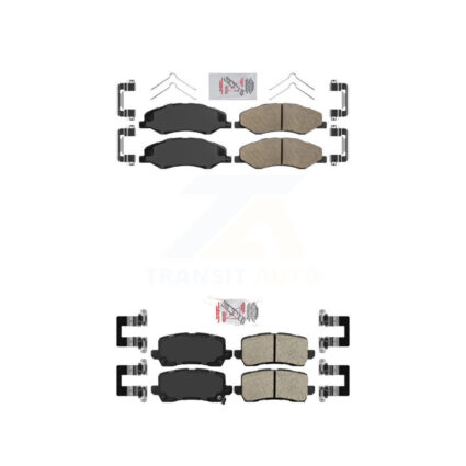 Front Rear Ceramic Disc Brake Pads Kit For 2021-2023 Honda Odyssey KNF-101738