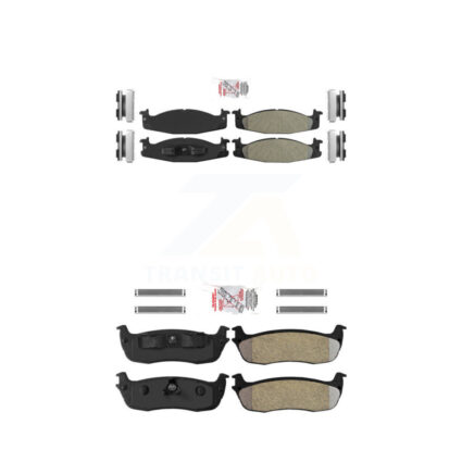 Front Rear Semi-Metallic Disc Brake Pads Kit For 1996 Ford F-150 KNF-101741