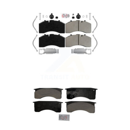 Front Rear Semi-Metallic Disc Brake Pads Kit For Blue Bird Vision School Bus All American KNF-101743