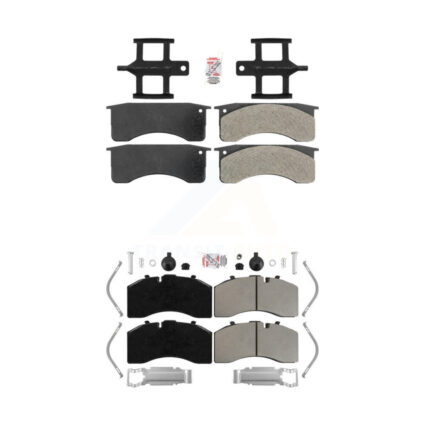 Front Rear Semi-Metallic Disc Brake Pads Kit For Blue Bird Vision School Bus All American KNF-101745