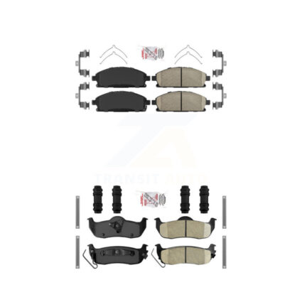 Front Rear Ceramic Disc Brake Pads Kit For 2004 Nissan Pathfinder KNF-101752