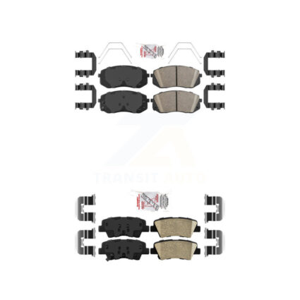 Front Rear Ceramic Disc Brake Pads Kit For 16 Hyundai Sonata With Electric Parking KNF-101762