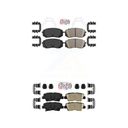 Front Rear Ceramic Disc Brake Pads Kit For 16 Hyundai Sonata With Electric Parking KNF-101763