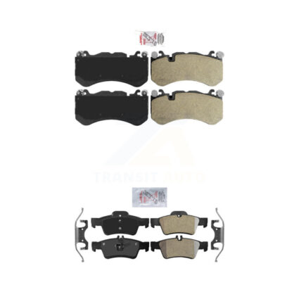 Front Rear Semi-Metallic Disc Brake Pads Kit For 2010-2011 Mercedes-Benz SL65 AMG KNF-101767