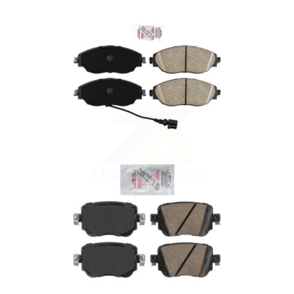 Front Rear Ceramic Disc Brake Pads Kit For 2015 Volkswagen Golf GAS engine R Model KNF-101769