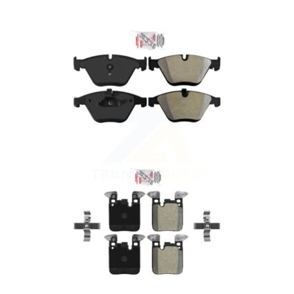 Front Rear Semi-Metallic Disc Brake Pads Kit For BMW 328i 335i KNF-101771