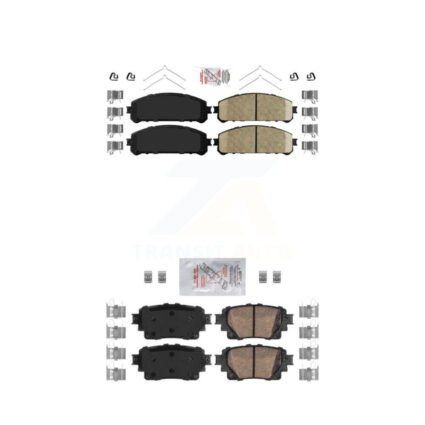 Front Rear Ceramic Disc Brake Pads Kit For Toyota Highlander Sienna RAV4 Prime Lexus KNF-101777