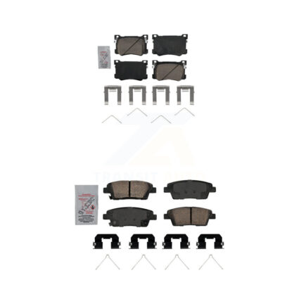 Front Rear Ceramic Disc Brake Pads Kit For 2018-2020 Genesis G80 3.8L 5.0L KNF-101784
