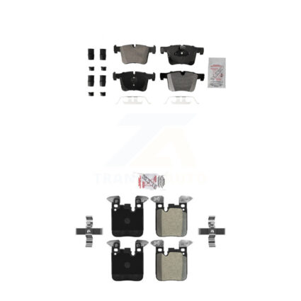 Front Rear Semi-Metallic Disc Brake Pads Kit For BMW 328i With 345mm Diameter Rotor KNF-101801