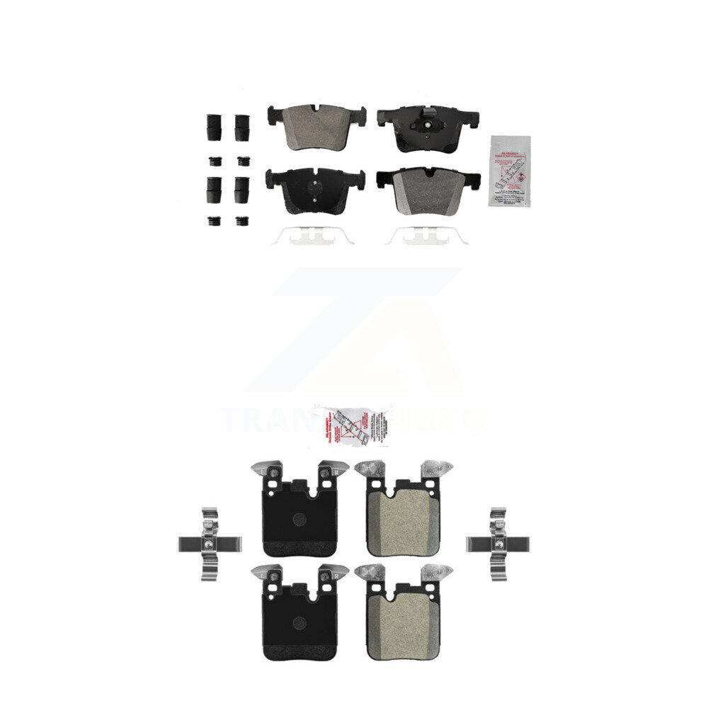Front Rear Semi-Metallic Disc Brake Pads Kit For BMW 328i With 345mm Diameter Rotor KNF-101801