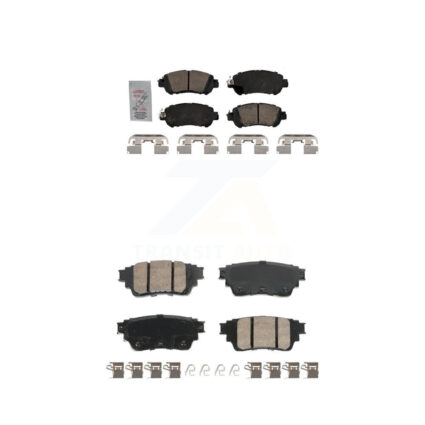 Front Rear Ceramic Disc Brake Pads Kit For 2021-2023 Nissan Kicks Drum rear brakes KNF-101810